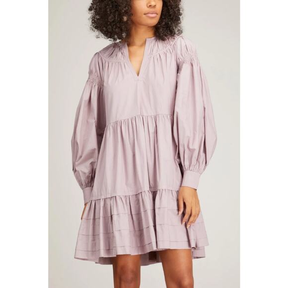 Ulla Johnson Dresses & Skirts - Ulla Johnson Rosa Dress Tanzanite Tiered Mini Dress in Purple Gray Size 2